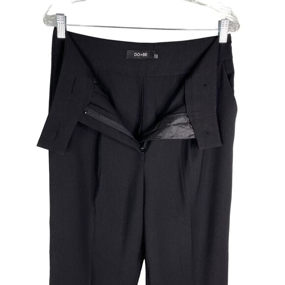 Do + Be Collection Pants Large Black Gold Buttons Pockets Stretch Cuffed New - Picture 10 of 13
